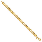 14K Men's Polished 8.0mm Open Link 8.25 inch Bracelet