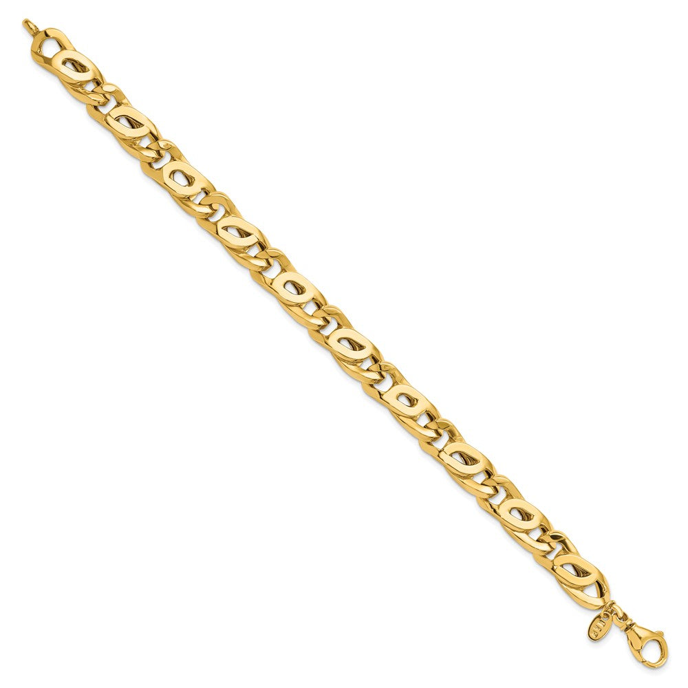 14K Men's Polished 8.0mm Open Link 8.25 inch Bracelet