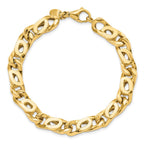 14K Men's Polished 8.0mm Open Link 8.25 inch Bracelet