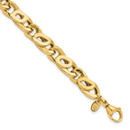 14K Men's Polished 8.0mm Open Link 8.25 inch Bracelet
