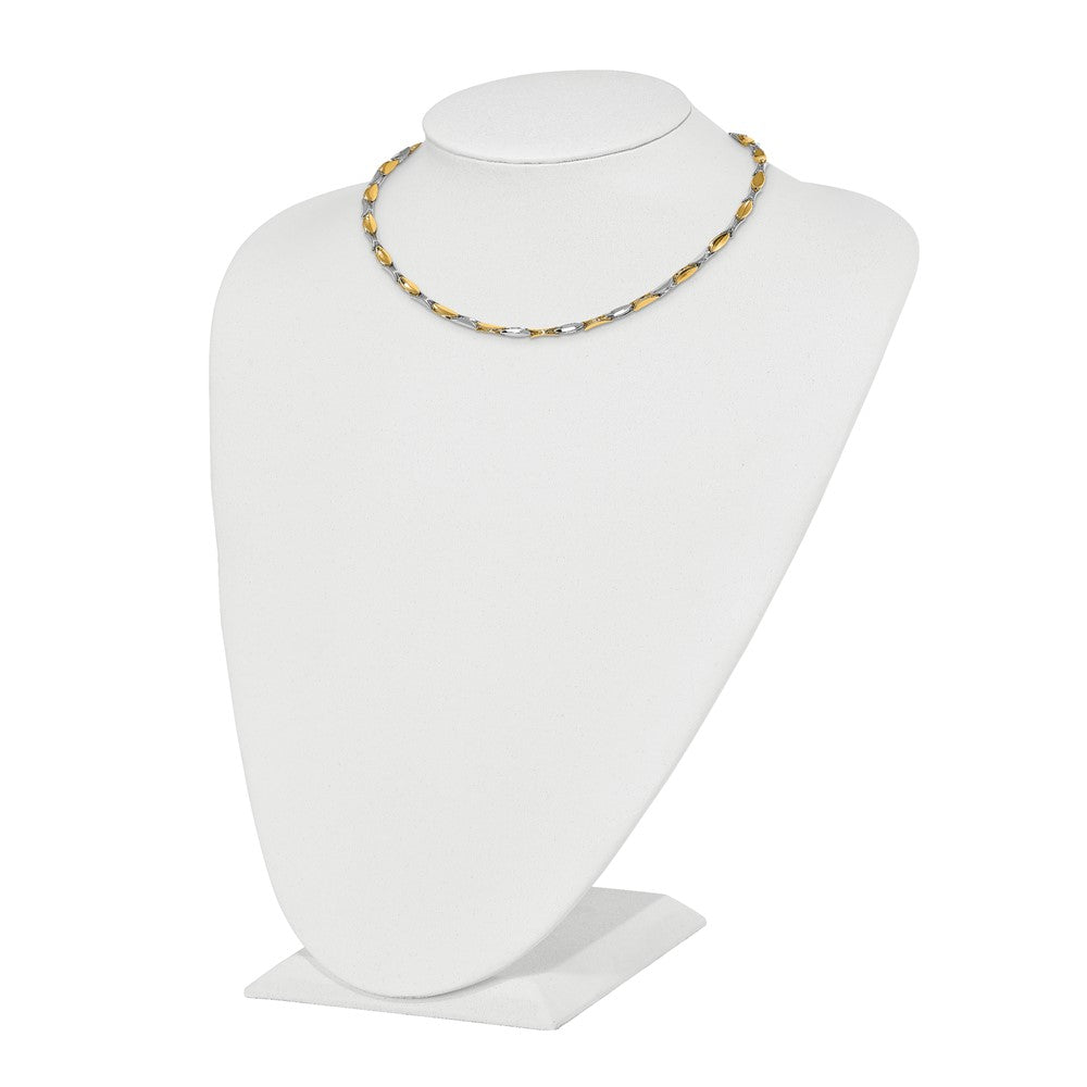 14K Two-tone Polished Fancy Link Necklace