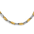 14K Two-tone Polished Fancy Link Necklace