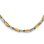 14K Two-tone Polished Fancy Link Necklace