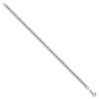 14K White Gold Polished and Diamond-cut Beaded 7.25 inch Bracelet