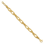 14K Polished 9.00mm Fancy Link 8 inch Bracelet