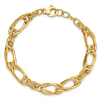 14K Polished 9.00mm Fancy Link 8 inch Bracelet