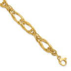 14K Polished 9.00mm Fancy Link 8 inch Bracelet