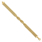 14K Polished Multi Strand Twisted Bracelet