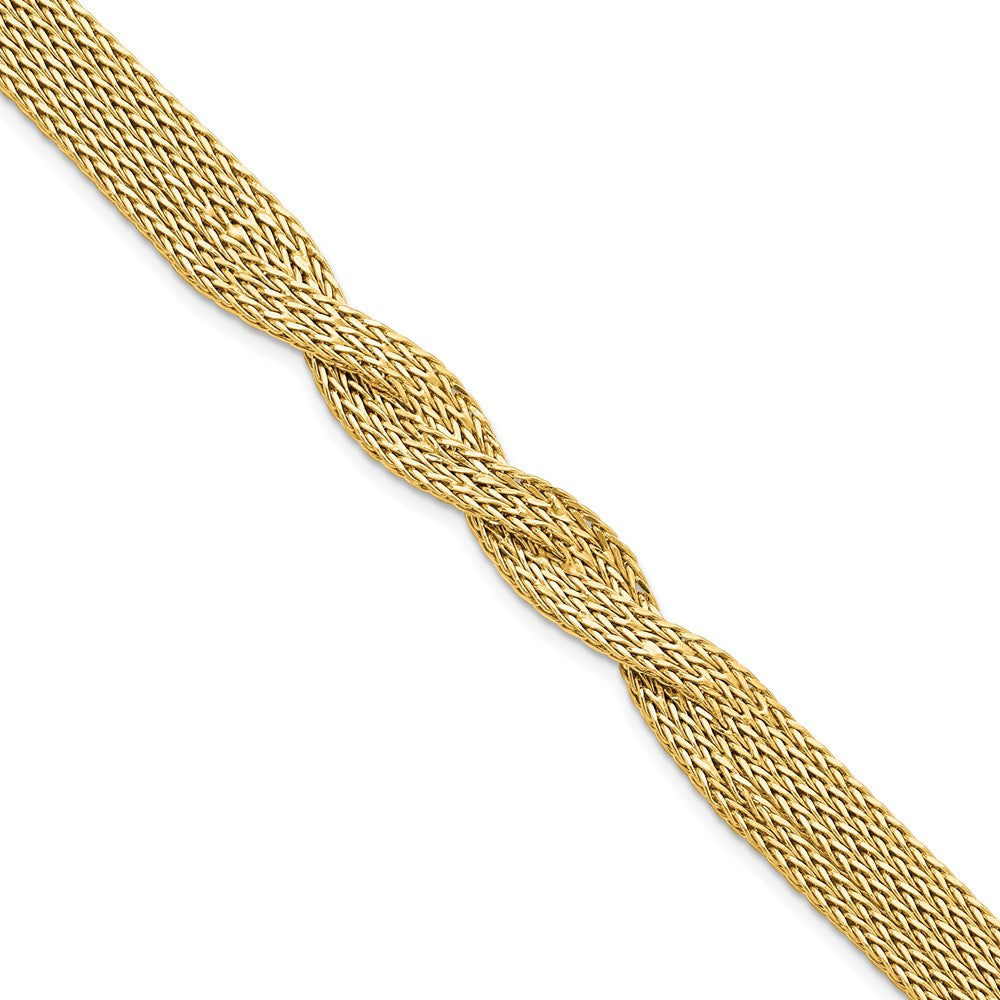 14K Polished Multi Strand Twisted Bracelet