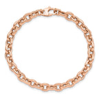 14K Rose Gold Textured 1.4mm Link 7.5 inch Bracelet