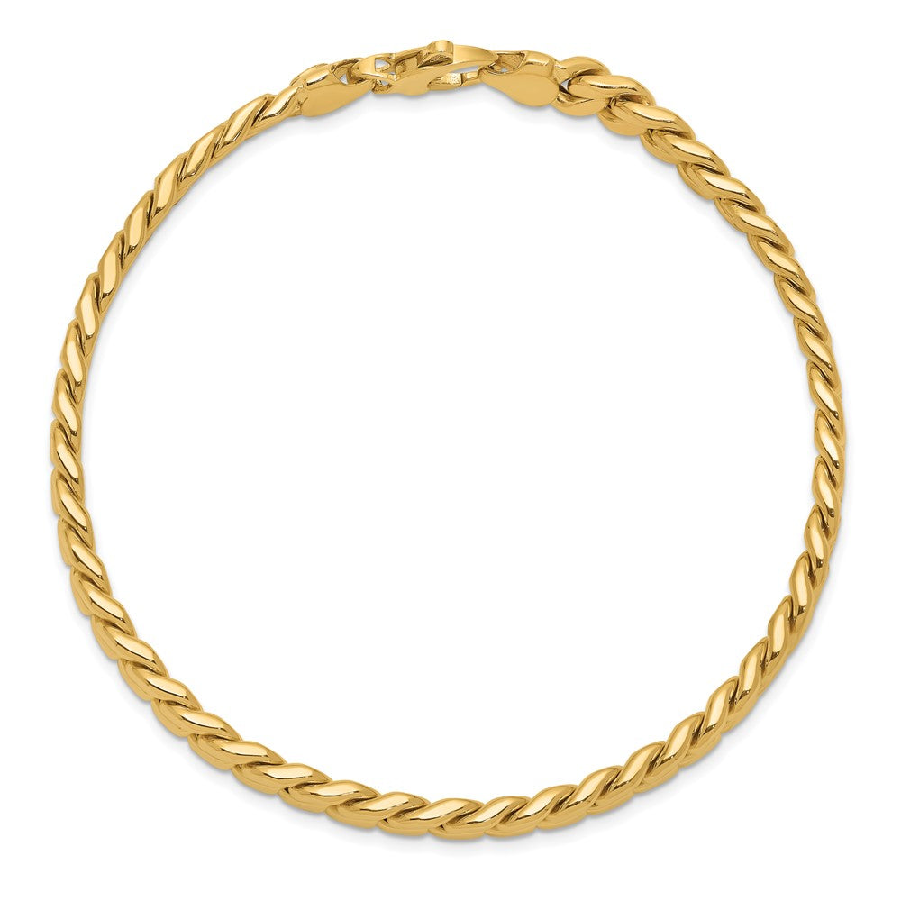 14k Men's Polished 6.25mm Curb 8.5 inch Bracelet