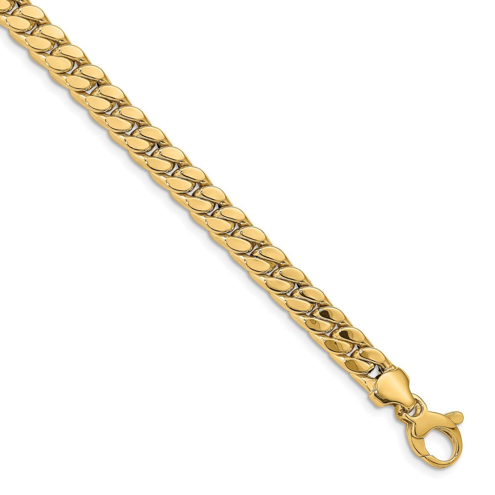 14k Men's Polished 6.25mm Curb 8.5 inch Bracelet