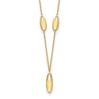 14K Polished w/2in ext. Necklace