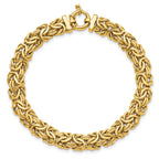 14K Polished Fancy Link 7.5 inch Bracelet