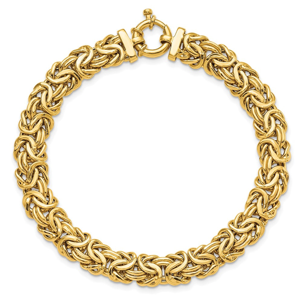 14K Polished Fancy Link 7.5 inch Bracelet