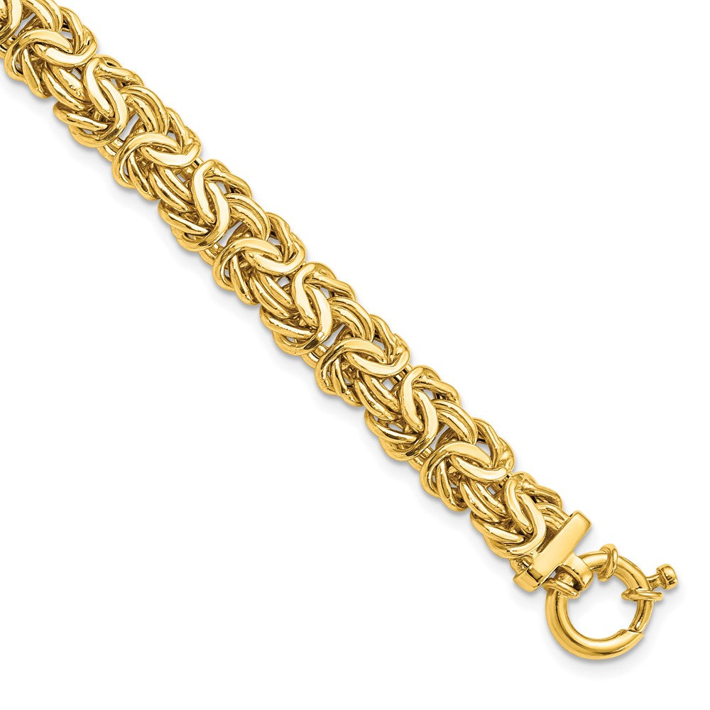 14K Polished Fancy Link 7.5 inch Bracelet