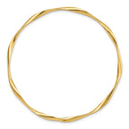 14K Polished Twisted Slip-on Bangle