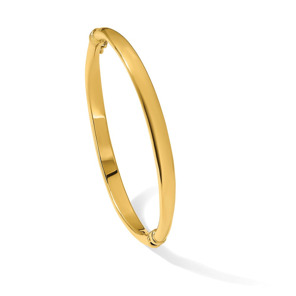 14K Polished Hinged Bangle