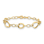 14K Polished Fancy Link 7.25 inch Bracelet