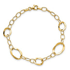 14K Polished Fancy Link 7.25 inch Bracelet