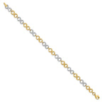 14K Two-tone Polished Infinity Link 7.25 inch Bracelet