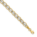 14K Two-tone Polished Fancy Link 7.25 inch Bracelet