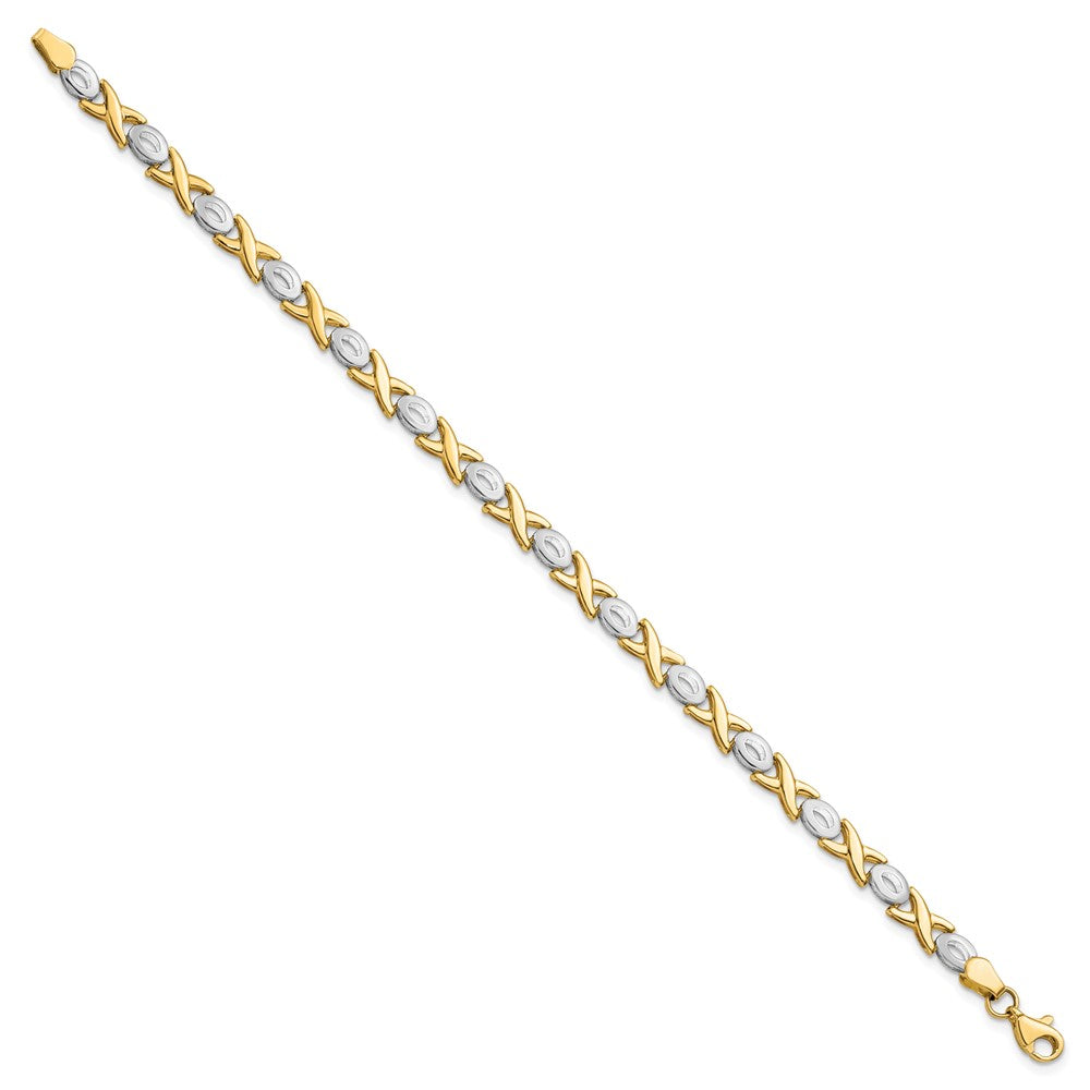 14K Two-tone Polished 7.25 inch Bracelet