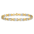 14K Two-tone Polished 7.25 inch Bracelet