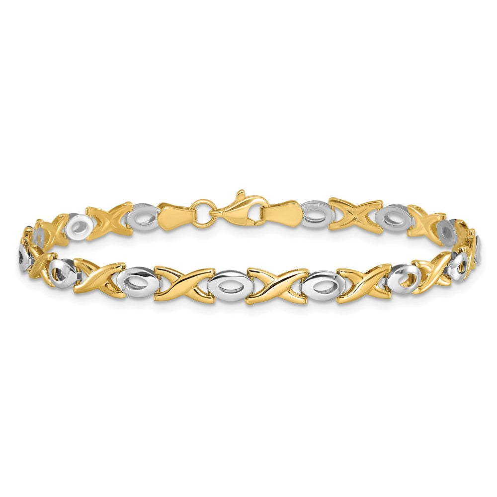 14K Two-tone Polished 7.25 inch Bracelet