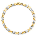 14K Two-tone Polished 7.25 inch Bracelet