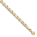 14K Two-tone Polished 7.25 inch Bracelet