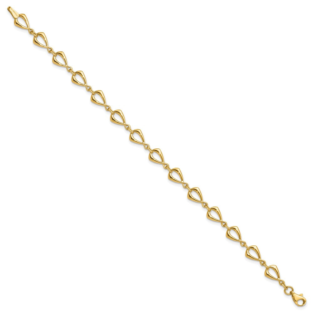 14K Polished 6.0mm Fancy Link 7. 5 inch Bracelet