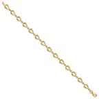 14K Polished 6.0mm Fancy Link 7. 5 inch Bracelet