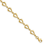 14K Polished 6.0mm Fancy Link 7. 5 inch Bracelet