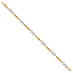 14K Two-tone Polished 5.0mm Infinity Link 7.75 inch Bracelet