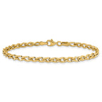 14K Polished 4.0mm Link 7.5 inch Bracelet