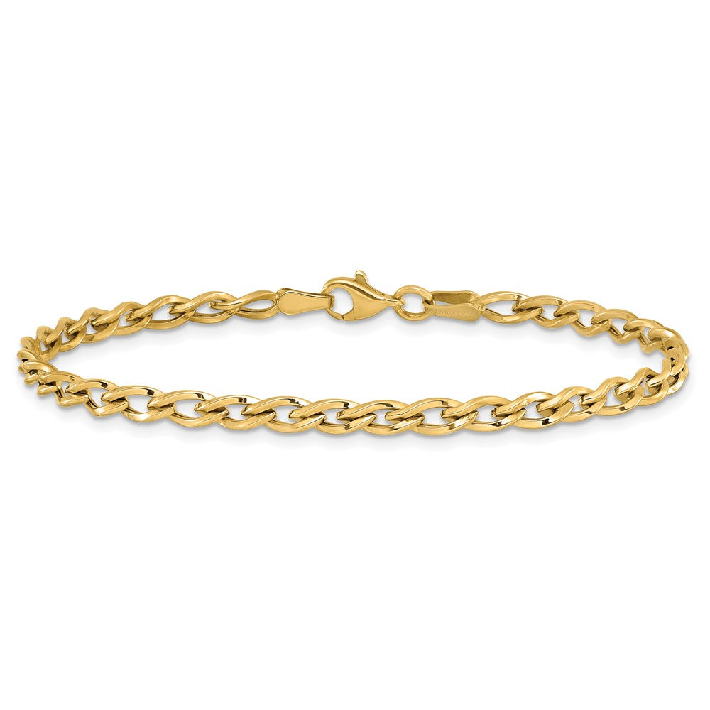 14K Polished 4.0mm Link 7.5 inch Bracelet