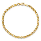 14K Polished 4.0mm Link 7.5 inch Bracelet