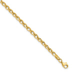 14K Polished 4.0mm Link 7.5 inch Bracelet