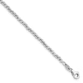 14K White Gold Polished and Diamond-cut 5.0mm Beaded 7.5 inch Bracelet