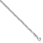 14K White Gold Polished and Diamond-cut 5.0mm Beaded 7.5 inch Bracelet
