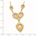 14k Polished and Brushed w/2in ext. Necklace