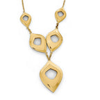 14k Polished and Brushed w/2in ext. Necklace