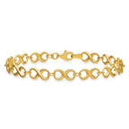 14K Polished 5.0mm Infinity Link 7 inch Bracelet