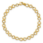 14K Polished 5.0mm Infinity Link 7 inch Bracelet