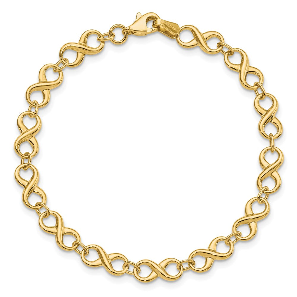 14K Polished 5.0mm Infinity Link 7 inch Bracelet