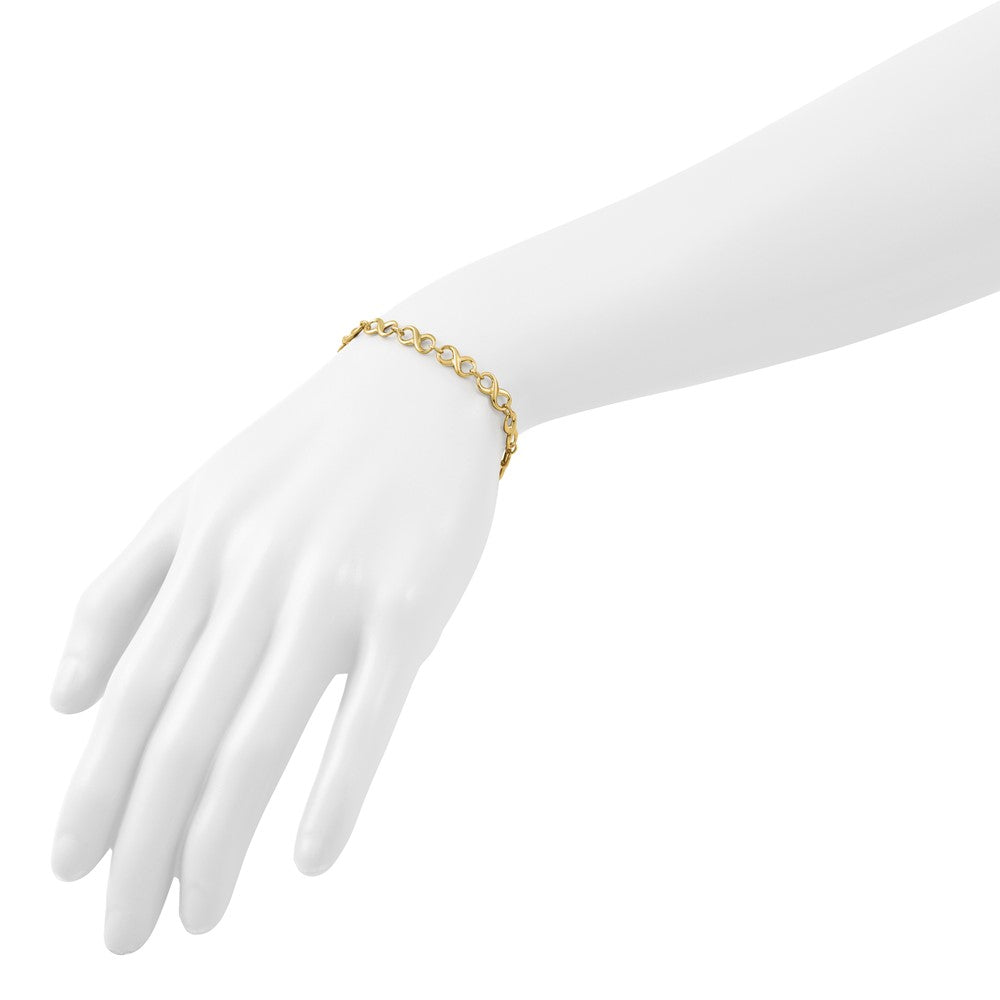 14K Polished 5.0mm Infinity Link 7 inch Bracelet