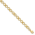 14K Polished 5.0mm Infinity Link 7 inch Bracelet
