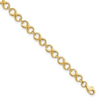 14K Polished 5.0mm Infinity Link 7 inch Bracelet