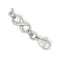 14K White Gold Polished 6.0mm Infinity Link 7 inch Bracelet